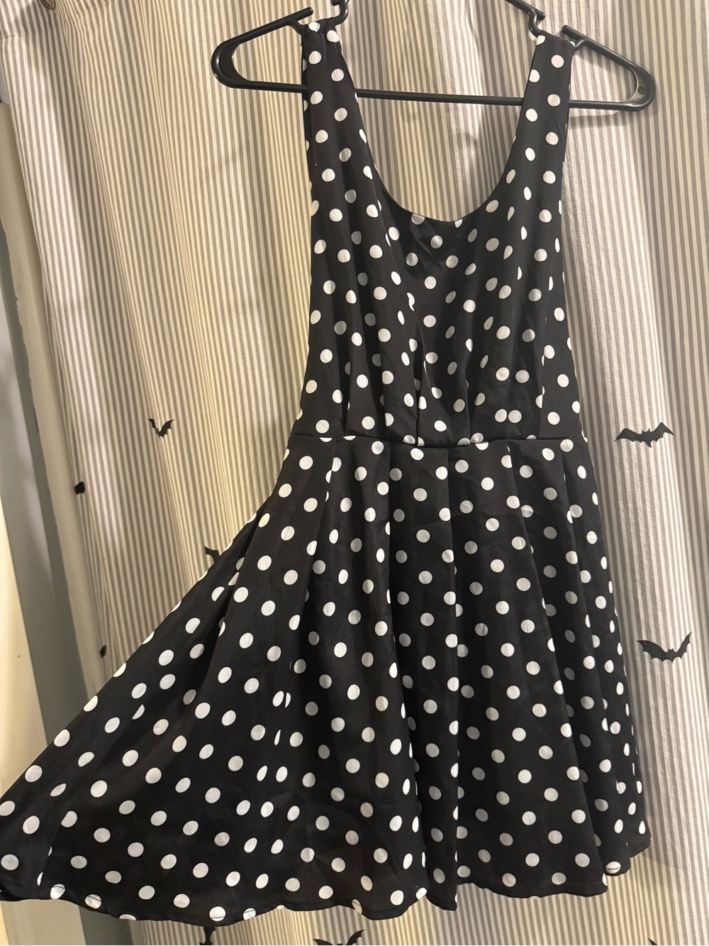 Classic Black & White Retro Vintage Polka Dot Pinup Women's Dress